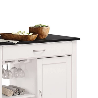 Ottawa Kitchen Cart Black/White - Acme Furniture 5 Ottawa Kitchen Cart Black/White - Acme Furniture - Image 5
