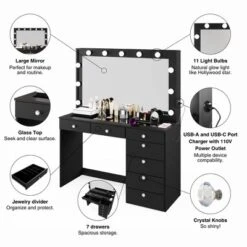 Kate Lighted Makeup Vanity - Boahaus -Baxton Studio Sale Shop GUEST 00edc51d 504e 4a21 a5ee 6935df2a97e7