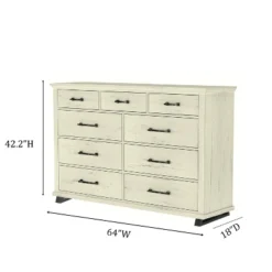 Festivo 3pc Contemporary 9 Drawer Dresser And 3 Drawer Nightstand Set Saw Cut Off-White: MDF, Metal Legs, Anti-Tip -Baxton Studio Sale Shop GUEST 00ffc9fe fe93 4f55 9d37 64195c214ae0