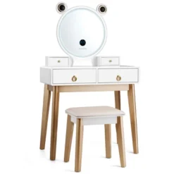 Costway Vanity Dressing Table Set Touch Screen Dimming Mirror -Baxton Studio Sale Shop GUEST 01485041 9917 49e7 a484 b6a88cee9ca0