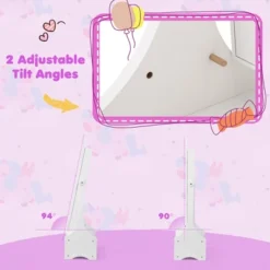 Tangkula Kids Jewelry Cabinet W/ Full-Length Mirror 2 Adjustable Tilt Angles Drawer White -Baxton Studio Sale Shop GUEST 01e37be5 deec 46b7 aa3b 3a0320f528b4