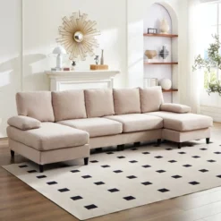 Mjkone U Shaped Sectional Sofa, 4-Seat Modular Sofa, Living Room Modern Couch With Chaise -Baxton Studio Sale Shop GUEST 0206d7f8 4f60 4f6f 9bce 26c7878ac7a1