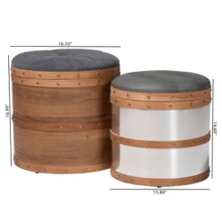 2pc Caleb Ottoman Set With Storage & Foot Stool, Gold-Tone Studs - Baxton Studio 11 2pc Caleb Ottoman Set With Storage & Foot Stool, Gold-Tone Studs - Baxton Studio -Baxton Studio Sale Shop GUEST 023f1862 6b69 4b64 961e c5f194abd7ce