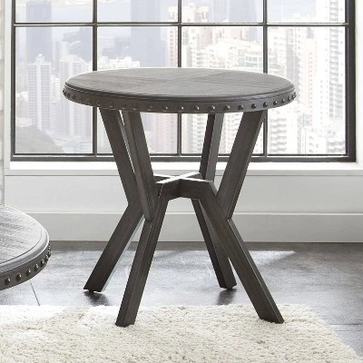 Alamo Round End Table Gray - Steve Silver 2 Alamo Round End Table Gray - Steve Silver - Image 2