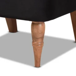 Harmon Velvet Fabric Upholstered And Wood Accent Chair Black/Walnut Brown - Baxton Studio -Baxton Studio Sale Shop GUEST 0248b2fb c399 4899 b325 f6d3fe59e3c7