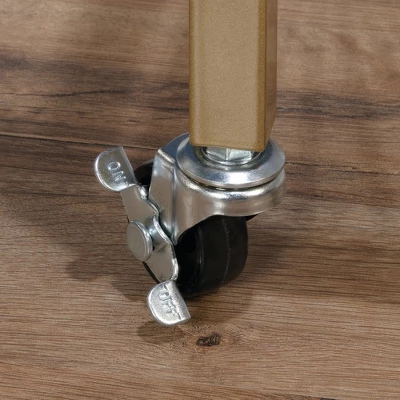 International Luxury Bar Cart Satin Gold/Clear Glass Finish - Sauder 4 International Luxury Bar Cart Satin Gold/Clear Glass Finish - Sauder - Image 4