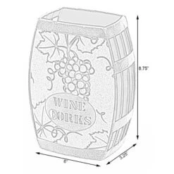 Vintiquewise Vintage Decorative Metal Barrel Shaped Tabletop Countertop Wine Cork Holder -Baxton Studio Sale Shop GUEST 02cb215d 2a43 411a ad48 2569e5304abe