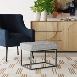 HomePop Theodore Small Ottoman -Baxton Studio Sale Shop GUEST 03395100 f53a 4161 857a 75db31a0cd08