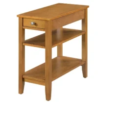 American Heritage 3 Tier End Table With Drawer - Breighton Home -Baxton Studio Sale Shop GUEST 03439042 78df 4e24 b2ae dadf486cabab