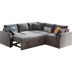 AMERLIFE 85 Inch Pull Out Sleeper Sofa Bed With Storage -Baxton Studio Sale Shop GUEST 03560d2d 8159 4017 831b 1076f0590db3