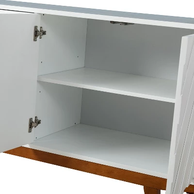 Joscha 60'' Wide Sideboard Cabinet With Solid Wood Legs| KARAT HOME-White 7 Joscha 60'' Wide Sideboard Cabinet With Solid Wood Legs| KARAT HOME-White - Image 7