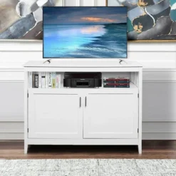 Costway Modern Kitchen Storage Cabinet Buffet Server Table 36" Sideboard Dining Wood White -Baxton Studio Sale Shop GUEST 03ae180a 7399 44b0 8b96 da48e8b31190
