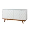 Joscha 60'' Wide Sideboard Cabinet With Solid Wood Legs| KARAT HOME-White