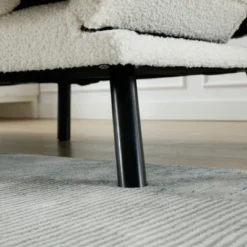 Teddy Velvet Convertible Sofa Couch, Folding Futon Couch Sofa Bed, With Metal Legs For Living Room, For Compact Living Space,Dorm,Apartment,Bedroom -Baxton Studio Sale Shop GUEST 03ca596e f5f7 44ec 8f9a c4af0407d994