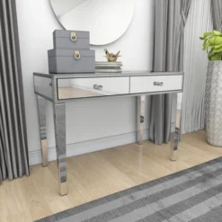Glam Mirror And Wood Console Table Desk Silver - Olivia & May 37 Glam Mirror And Wood Console Table Desk Silver - Olivia & May -Baxton Studio Sale Shop GUEST 03e23989 a1d7 4821 bb6d 6cb0a0fdca5c