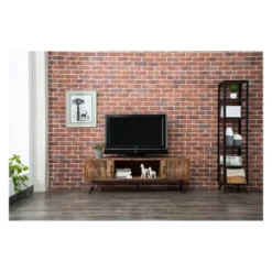Middleton Foldable TV Stand For TVs Up To 65" Reclaimed Brown - Crawford & Burke -Baxton Studio Sale Shop GUEST 04682371 f1f5 4d03 b42e d239db9236b2