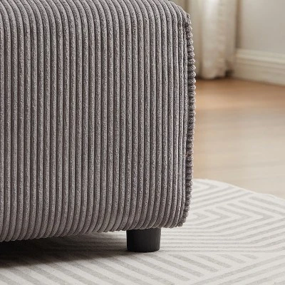 106"W Modular Combination Style Sofa, Modern Minimalist Corduroy Sofa With 2 Comfort Pillows And USB & C Charging Ports 4S - ModernLuxe 14 106"W Modular Combination Style Sofa, Modern Minimalist Corduroy Sofa With 2 Comfort Pillows And USB & C Charging Ports 4S - ModernLuxe - Image 14