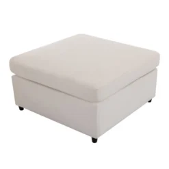 100"W U-Shape Sectional Sofa, 6-Seater Modern Large Sofa Couch With Removable Ottomans 4L, Beige/Gray -ModernLuxe -Baxton Studio Sale Shop GUEST 04af7f26 ded8 4f00 b31c 2c8d651c5626