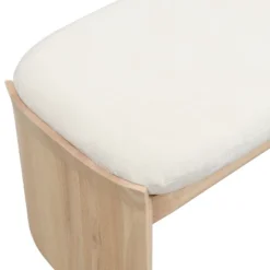 Christopher Knight Home Bellomy Modern 51.5 Inch Rubberwood Upholstered Ottoman -Baxton Studio Sale Shop GUEST 04f9e29e 1efa 4b61 ab83 7b74142a8adb