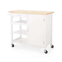 Westcliffe Contemporary Kitchen Cart With Wheels - Christopher Knight Home -Baxton Studio Sale Shop GUEST 0536a5d5 dc9f 4552 83ab a77ea7562035