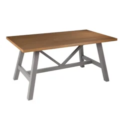 Trelltre Rectangular Dining Table Natural/Gray - Aiden Lane -Baxton Studio Sale Shop GUEST 055ff154 65e4 481c 923e e0570b2c851d