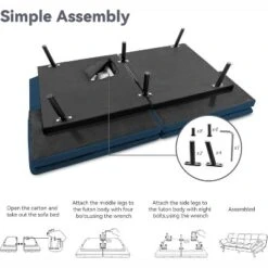 Dyonery 71" Futon Sofa Bed,Cozy Convertible Loveseat Sleeper, Linen Fabric Couch With Adjustable Back & Arms For Living Room, Guest Room - Light Gray -Baxton Studio Sale Shop GUEST 056a16b0 3d2b 4ee6 8de3 ef1ae4acd8bf