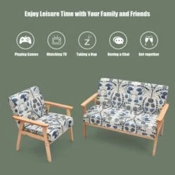 Costway Modern Living Room Sofa Set W/ Loveseat Sofa Couch & Accent Armchair -Baxton Studio Sale Shop GUEST 057955ae 248a 408e a660 50665a6e4298