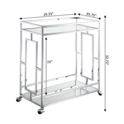 Town Square Bar Cart Clear Glass/Mirror/Chrome - Breighton Home -Baxton Studio Sale Shop GUEST 05a331a5 f4e7 432f 86e3 faaf4592005c