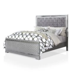 3pc Queen Tenaya Bed With 2 Nightstands Set Silver/Gray - HOMES: Inside + Out 20 3pc Queen Tenaya Bed With 2 Nightstands Set Silver/Gray - HOMES: Inside + Out -Baxton Studio Sale Shop GUEST 065e0deb fd9e 47de 9027 89507c173056