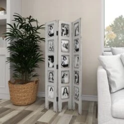 Farmhouse Chinquapin Wood Rectangle Room Divider Screen White - Olivia & May -Baxton Studio Sale Shop GUEST 0683b238 549c 4cf9 b3ec b0e627870b17