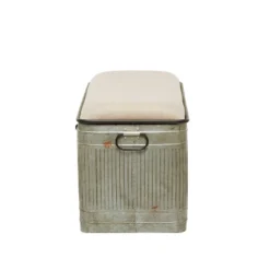 Farmhouse Upholstered Metal Storage Bench - Olivia & May -Baxton Studio Sale Shop GUEST 069e764e c901 4eda b341 56d6604ef434