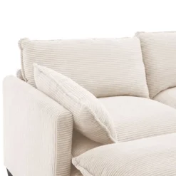 Hyleory Corduroy U-Shaped Sectional Sofa, 4-Seater Couch With 2 Movable Ottomans, Modular Living Room Furniture -Baxton Studio Sale Shop GUEST 06c0f9ce 5b28 4d3e 8124 bd87f3524ea2 1