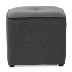 Corinne Modern And Contemporary Fabric Upholstered Ottoman - Baxton Studio