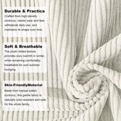 Convertible Corduroy Sleeper Sofa Bed, 3-Seater Folding Futon Couch With Fixed Frame, King Size Fold Out Floor Sofa, No Assembly Couch 14 Convertible Corduroy Sleeper Sofa Bed, 3-Seater Folding Futon Couch With Fixed Frame, King Size Fold Out Floor Sofa, No Assembly Couch -Baxton Studio Sale Shop GUEST 07097e5e fdf4 48ad 9ab3 ebafdd821f8d