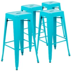 Flash Furniture 30" High Metal Indoor Bar Stool - Stackable Set Of 4 -Baxton Studio Sale Shop GUEST 073f09cc 704c 4510 9e22 fa24c1856aad