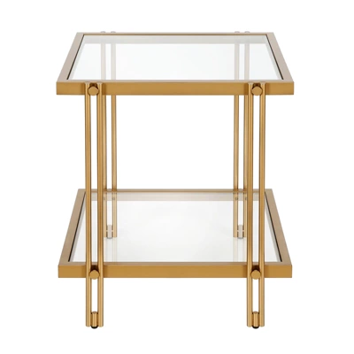 22" Modern Metal Side Table In Gold - Henn&Hart 4 22" Modern Metal Side Table In Gold - Henn&Hart - Image 4
