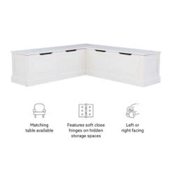 Tobin Backless Corner Breakfast Nook - Linon -Baxton Studio Sale Shop GUEST 07588048 87a3 4de0 93d4 f3a68fbd9a44