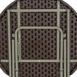 Emma And Oliver 2.6-Foot Round Brown Rattan Plastic Folding Table - Outdoor Event Table 13 Emma And Oliver 2.6-Foot Round Brown Rattan Plastic Folding Table - Outdoor Event Table -Baxton Studio Sale Shop GUEST 075dd15b a0e2 412f 8b21 0c21be01f248