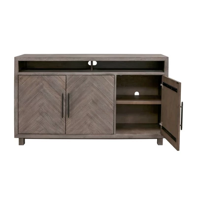 Palisades Deluxe Console TV Stand For TVs Up To 60" Gray - Martin Furniture 2 Palisades Deluxe Console TV Stand For TVs Up To 60" Gray - Martin Furniture - Image 2