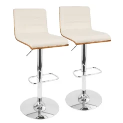 Set Of 2 Vasari Adjustable Barstool Metal - LumiSource -Baxton Studio Sale Shop GUEST 07b3ede8 f2f5 43b9 a858 5a50e9d4c001