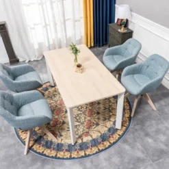 Upholstered Swivel Dining Armchair - Kinwell -Baxton Studio Sale Shop GUEST 07f1882d 74e7 49cc abf1 c04fb0a6ba7e