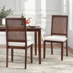 7pc Westmont Rectangular Dining Set Rustic Brown - Lifestorey -Baxton Studio Sale Shop GUEST 08420706 3892 44a4 920e 67f6f95ef02d