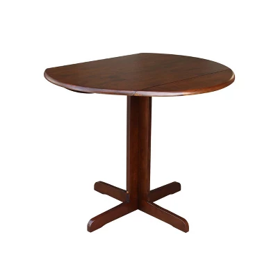 Set Of 3 36" Dual Table With 2 San Remo Chairs Dining Sets Brown - International Concepts 2 Set Of 3 36" Dual Table With 2 San Remo Chairs Dining Sets Brown - International Concepts - Image 2