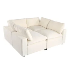 105.9" Upholstered Modular Sofa With USB Charge Ports, Wireless Charging And Built-in Bluetooth Speaker-ModernLuxe -Baxton Studio Sale Shop GUEST 08baa232 3d17 4eb2 bf4f e60bf09085b8