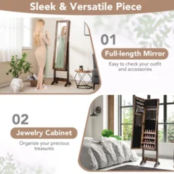 Tangkula Jewelry Mirrored Cabinet Armoire Organizer Storage Box W/ Stand Christmas Gift 14 Tangkula Jewelry Mirrored Cabinet Armoire Organizer Storage Box W/ Stand Christmas Gift -Baxton Studio Sale Shop GUEST 08d3eb70 99ca 42ab a300 7b52aca0cab4