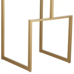 55 Downing Street Gold Metal Bar Stool 29 1/2" High Modern Brown Leather Cushion With Footrest For Kitchen Counter Height Island -Baxton Studio Sale Shop GUEST 091c4bc1 a0fe 4a08 b1f8 6b7365841a99