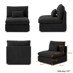 Modular Sectional Sleeper Sofa Bed, 160"U Shaped Modular Couch With Storage Ottoman, Down Filled Convertible Sofa,6 Seater Couch For Living Room -Baxton Studio Sale Shop GUEST 0a2d68b8 95ac 49ef 87ab f845c0e5fb41