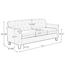 Hilda 73"Wide Living Room Sofa With Flared Arms | ARTFUL LIVING DESIGN 21 Hilda 73"Wide Living Room Sofa With Flared Arms | ARTFUL LIVING DESIGN -Baxton Studio Sale Shop GUEST 0a438858 df13 4f6c 993d 0a1d9a68f220