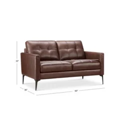 Tangelo Leather Loveseat Brown - Abbyson Living -Baxton Studio Sale Shop GUEST 0a61ccd4 51de 4dac 8153 84fe8d661c75