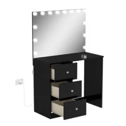 Elvira Lighted Makeup Vanity - Boahaus -Baxton Studio Sale Shop GUEST 0a7a9cc9 3275 4991 b5a3 149256e5f51e